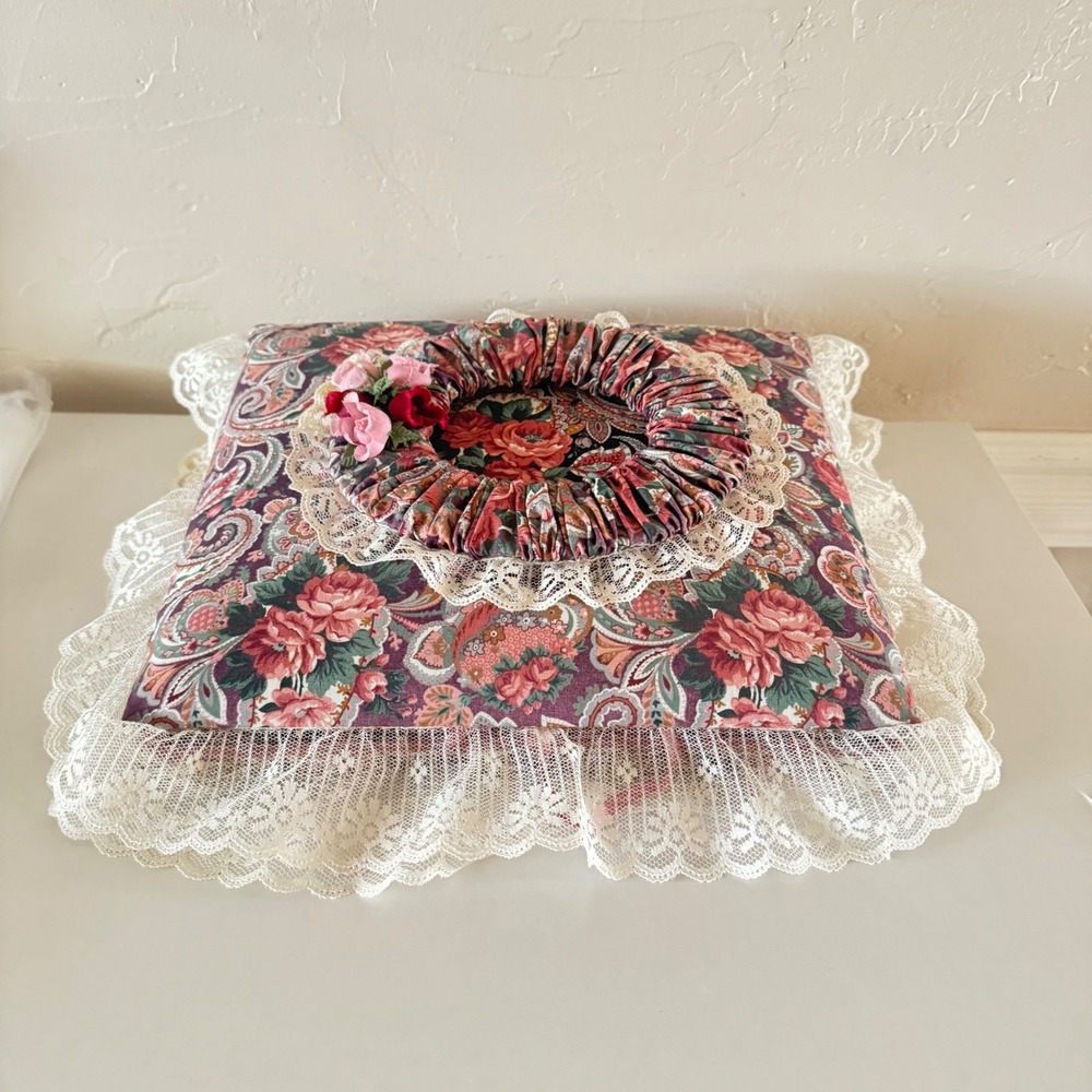 Vintage Floral Paisley Lace Padded Photo Album Memory Book 3 Ring Binder 11x11.5